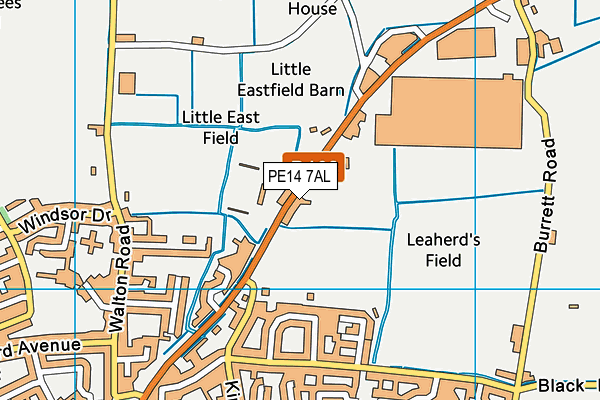 Fenland Stadium map (PE14 7AL) - OS VectorMap District (Ordnance Survey)