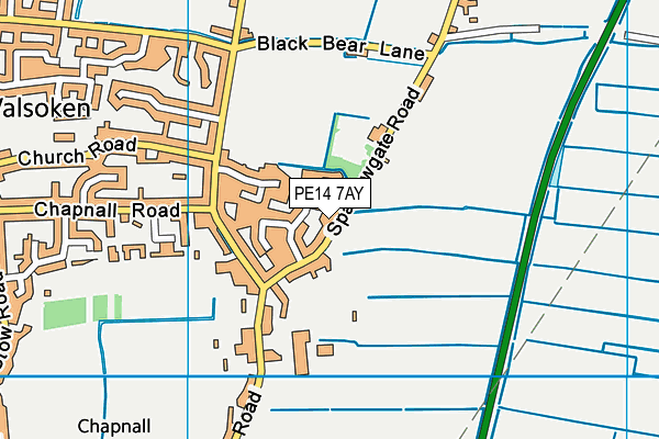 PE14 7AY map - OS VectorMap District (Ordnance Survey)