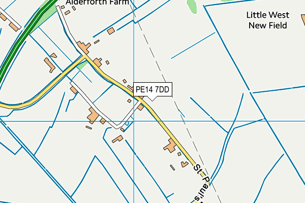 PE14 7DD map - OS VectorMap District (Ordnance Survey)