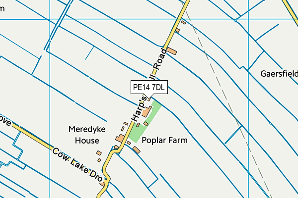 PE14 7DL map - OS VectorMap District (Ordnance Survey)