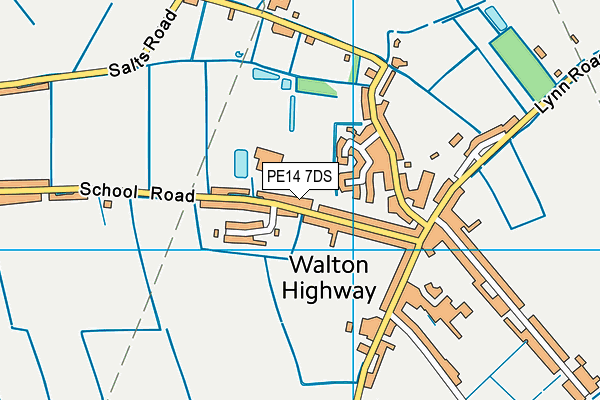 PE14 7DS map - OS VectorMap District (Ordnance Survey)