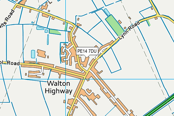 PE14 7DU map - OS VectorMap District (Ordnance Survey)