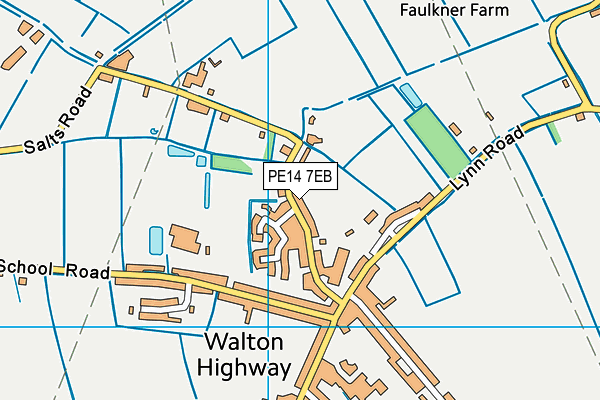 PE14 7EB map - OS VectorMap District (Ordnance Survey)