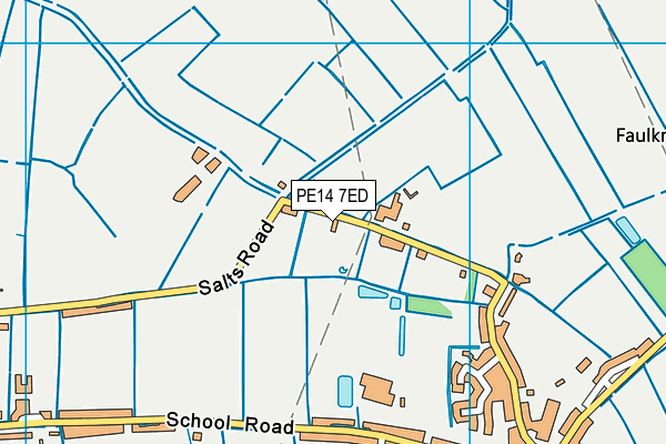 PE14 7ED map - OS VectorMap District (Ordnance Survey)