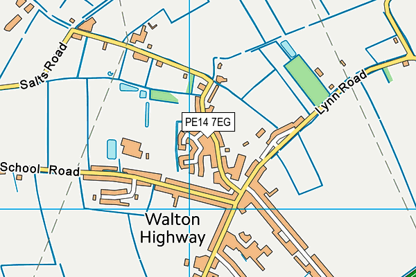 PE14 7EG map - OS VectorMap District (Ordnance Survey)