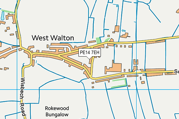 PE14 7EH map - OS VectorMap District (Ordnance Survey)