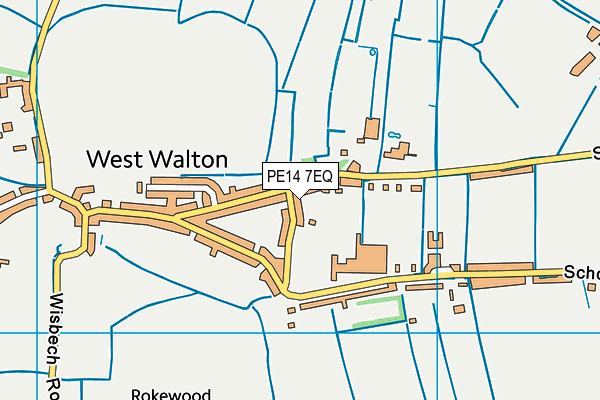 PE14 7EQ map - OS VectorMap District (Ordnance Survey)