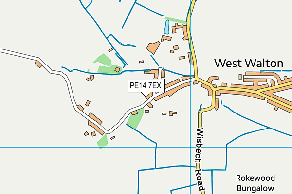 PE14 7EX map - OS VectorMap District (Ordnance Survey)