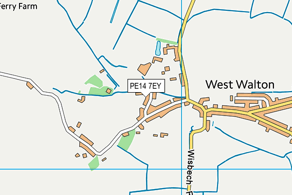PE14 7EY map - OS VectorMap District (Ordnance Survey)