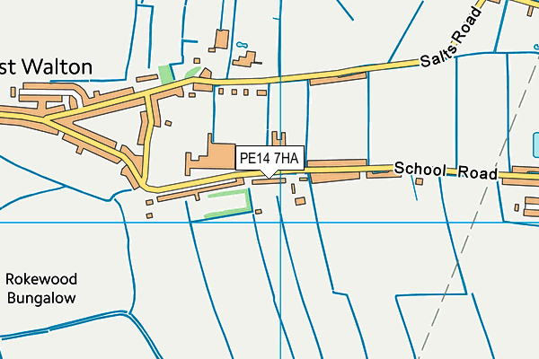 Marshland High School map (PE14 7HA) - OS VectorMap District (Ordnance Survey)