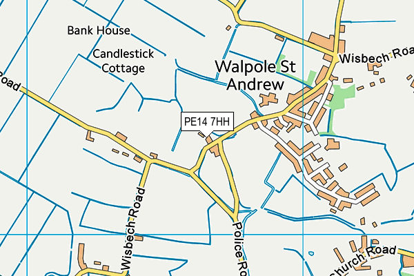 PE14 7HH map - OS VectorMap District (Ordnance Survey)