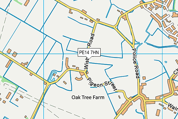 PE14 7HN map - OS VectorMap District (Ordnance Survey)