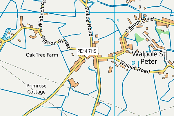 PE14 7HS map - OS VectorMap District (Ordnance Survey)