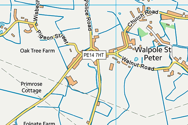 PE14 7HT map - OS VectorMap District (Ordnance Survey)