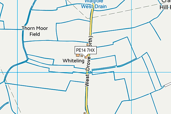 PE14 7HX map - OS VectorMap District (Ordnance Survey)