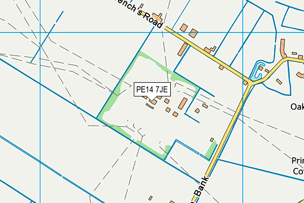 PE14 7JE map - OS VectorMap District (Ordnance Survey)