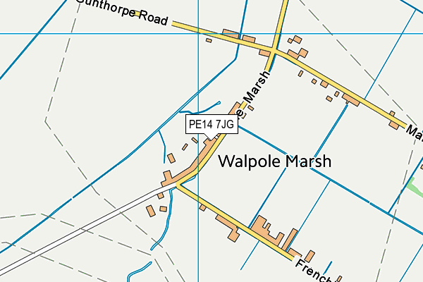 PE14 7JG map - OS VectorMap District (Ordnance Survey)