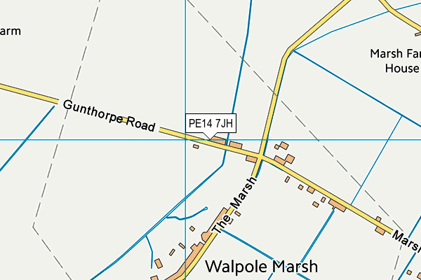 PE14 7JH map - OS VectorMap District (Ordnance Survey)