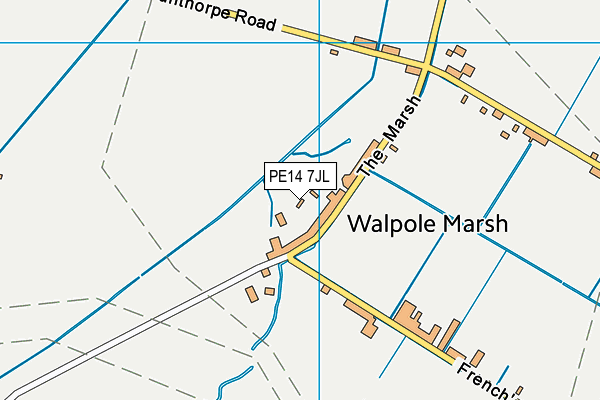 PE14 7JL map - OS VectorMap District (Ordnance Survey)