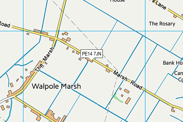 PE14 7JN map - OS VectorMap District (Ordnance Survey)