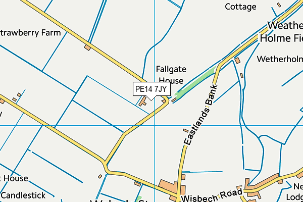 PE14 7JY map - OS VectorMap District (Ordnance Survey)