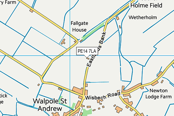 PE14 7LA map - OS VectorMap District (Ordnance Survey)