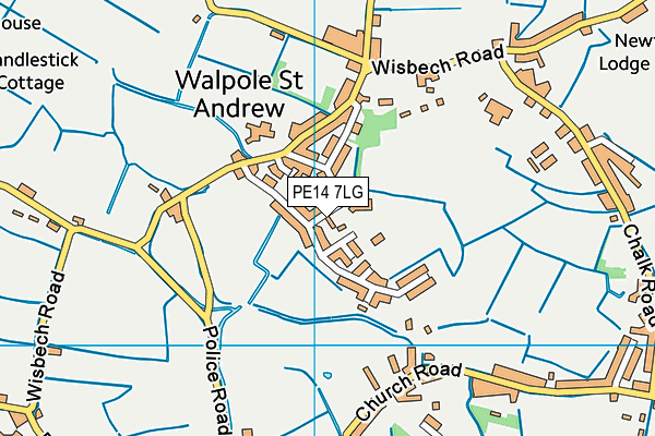 PE14 7LG map - OS VectorMap District (Ordnance Survey)