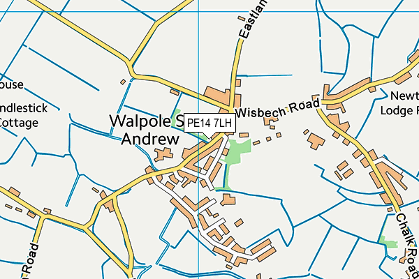 PE14 7LH map - OS VectorMap District (Ordnance Survey)