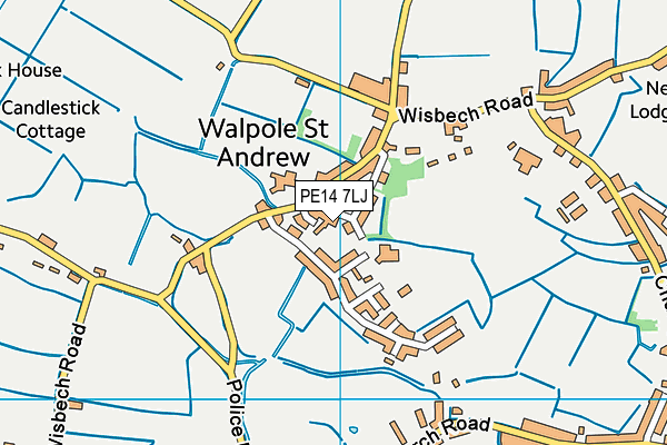 PE14 7LJ map - OS VectorMap District (Ordnance Survey)