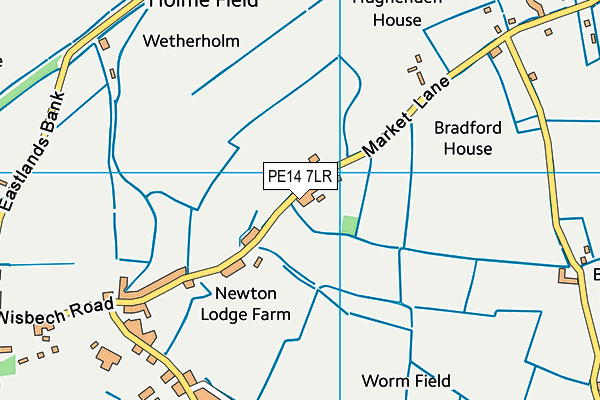 PE14 7LR map - OS VectorMap District (Ordnance Survey)