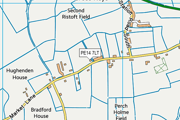 PE14 7LT map - OS VectorMap District (Ordnance Survey)