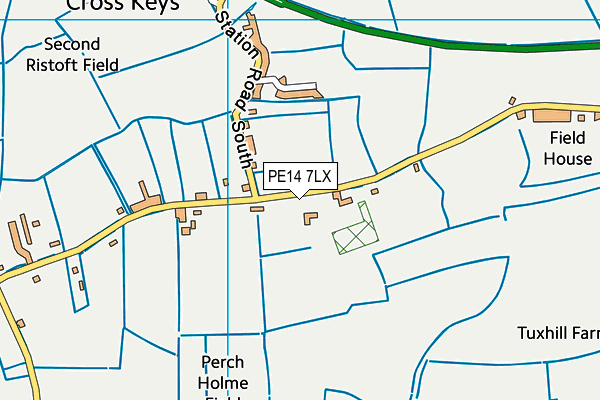PE14 7LX map - OS VectorMap District (Ordnance Survey)