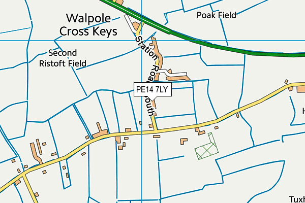 PE14 7LY map - OS VectorMap District (Ordnance Survey)