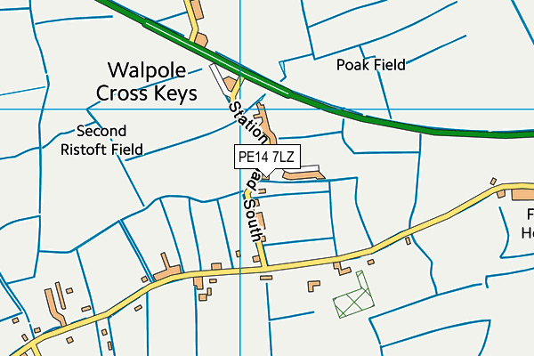 PE14 7LZ map - OS VectorMap District (Ordnance Survey)
