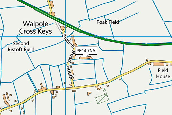 PE14 7NA map - OS VectorMap District (Ordnance Survey)