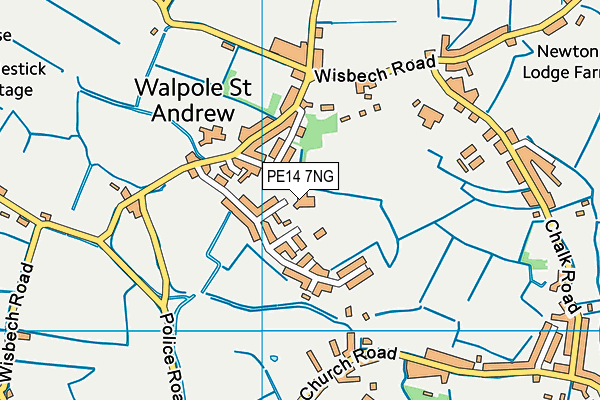 PE14 7NG map - OS VectorMap District (Ordnance Survey)