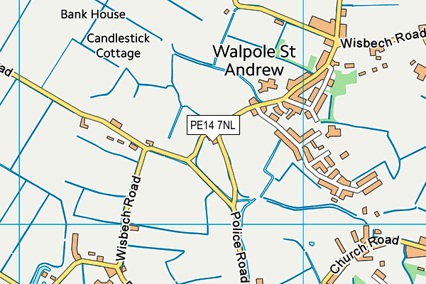 PE14 7NL map - OS VectorMap District (Ordnance Survey)