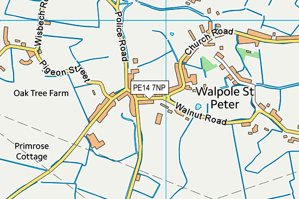 PE14 7NP map - OS VectorMap District (Ordnance Survey)