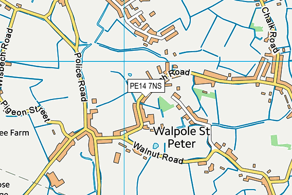 PE14 7NS map - OS VectorMap District (Ordnance Survey)