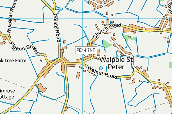 PE14 7NT map - OS VectorMap District (Ordnance Survey)