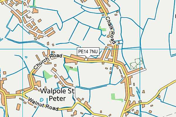 PE14 7NU map - OS VectorMap District (Ordnance Survey)