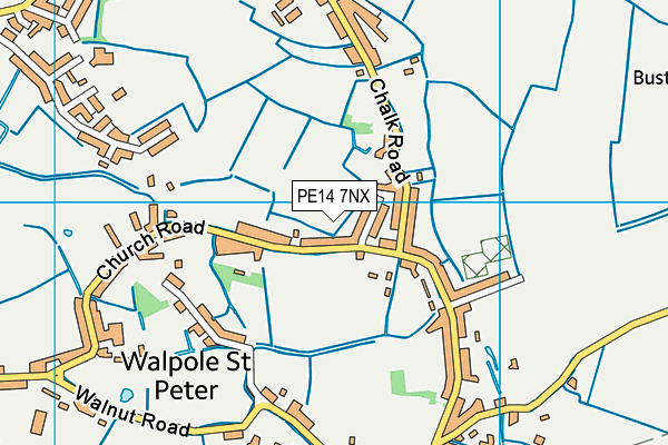PE14 7NX map - OS VectorMap District (Ordnance Survey)