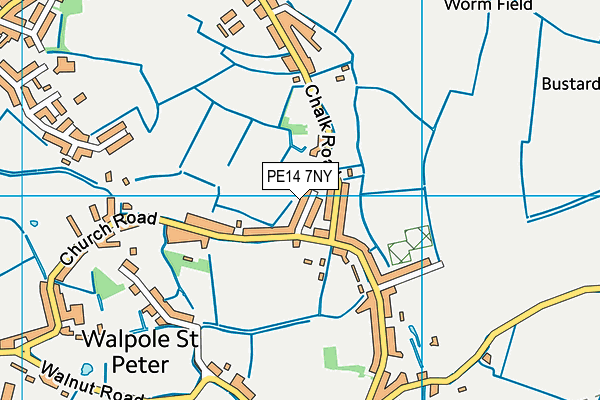 PE14 7NY map - OS VectorMap District (Ordnance Survey)