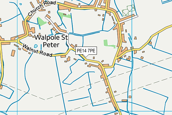 PE14 7PE map - OS VectorMap District (Ordnance Survey)