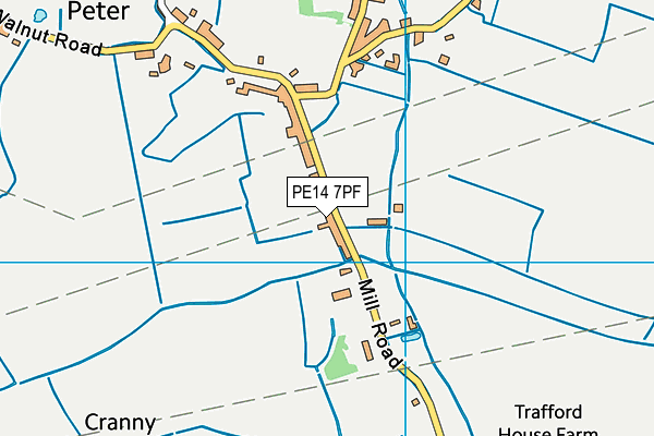 PE14 7PF map - OS VectorMap District (Ordnance Survey)