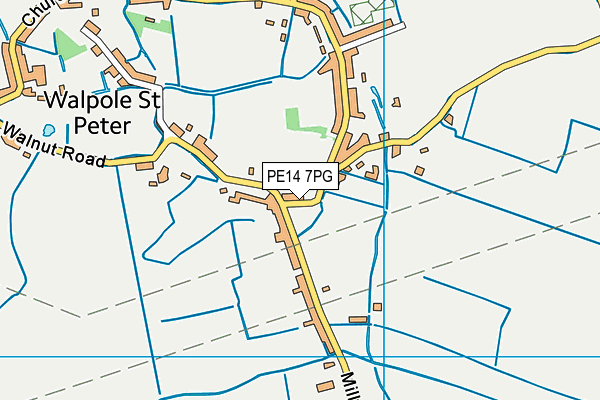 PE14 7PG map - OS VectorMap District (Ordnance Survey)