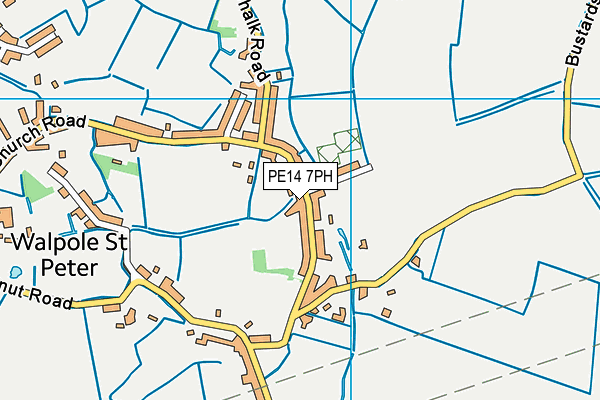 PE14 7PH map - OS VectorMap District (Ordnance Survey)