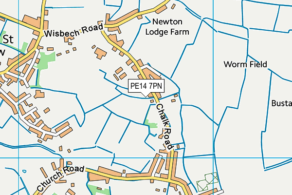 PE14 7PN map - OS VectorMap District (Ordnance Survey)