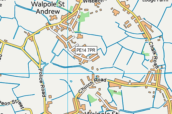 PE14 7PR map - OS VectorMap District (Ordnance Survey)
