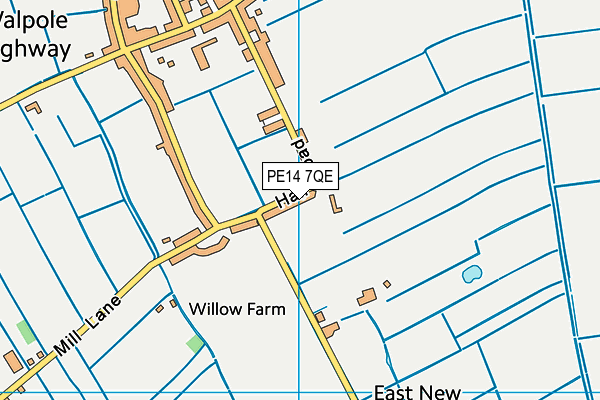 PE14 7QE map - OS VectorMap District (Ordnance Survey)